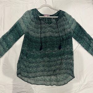Calypso St. Barth Emerald Patterned Top